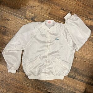 Vintage Cardinal Satin Bomber Jacket XXL | Cruise-In Diner Graphics